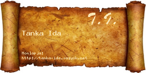 Tanka Ida névjegykártya